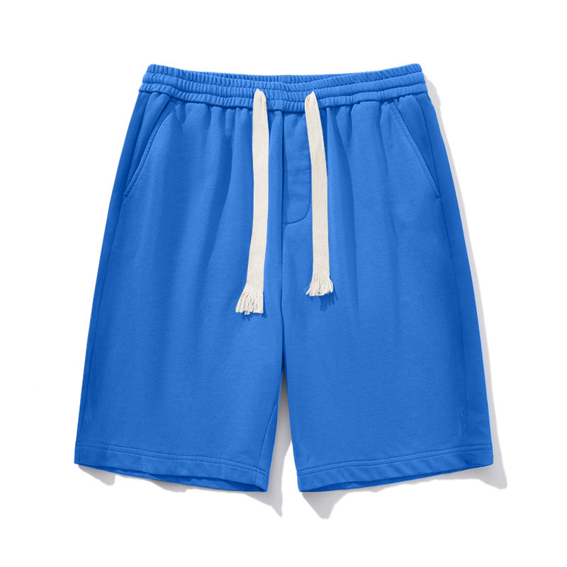 Men's Big and Tall Solid Color Workout Shorts with Drawstring
