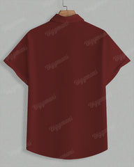 Men's Plus Size Thumb Santa Happy New Year Letter Print Short Sleeve Shirt