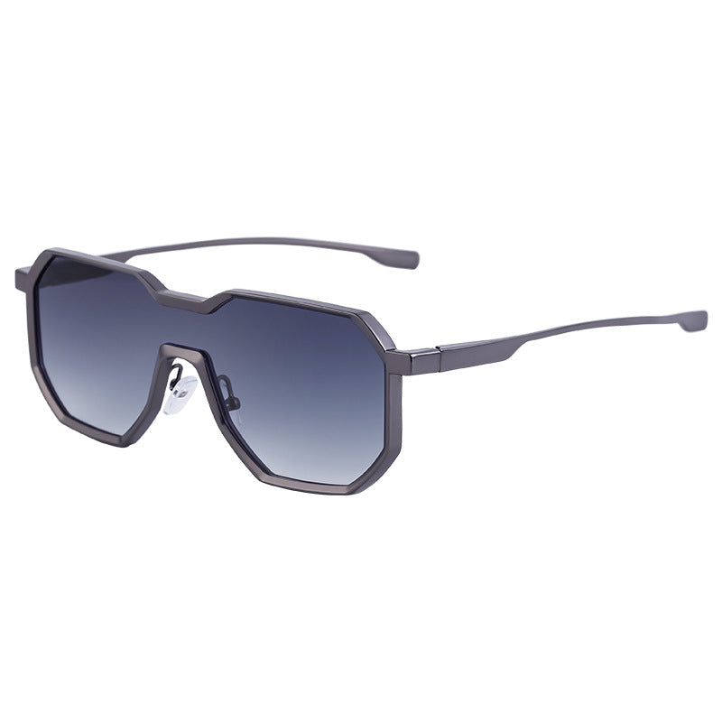 Irregular Steampunk Sunglasses Metallic Sunglasses