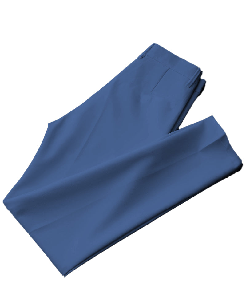 Solid Color Big Guys Long Sleeve Lapel Shirt and Pants Set