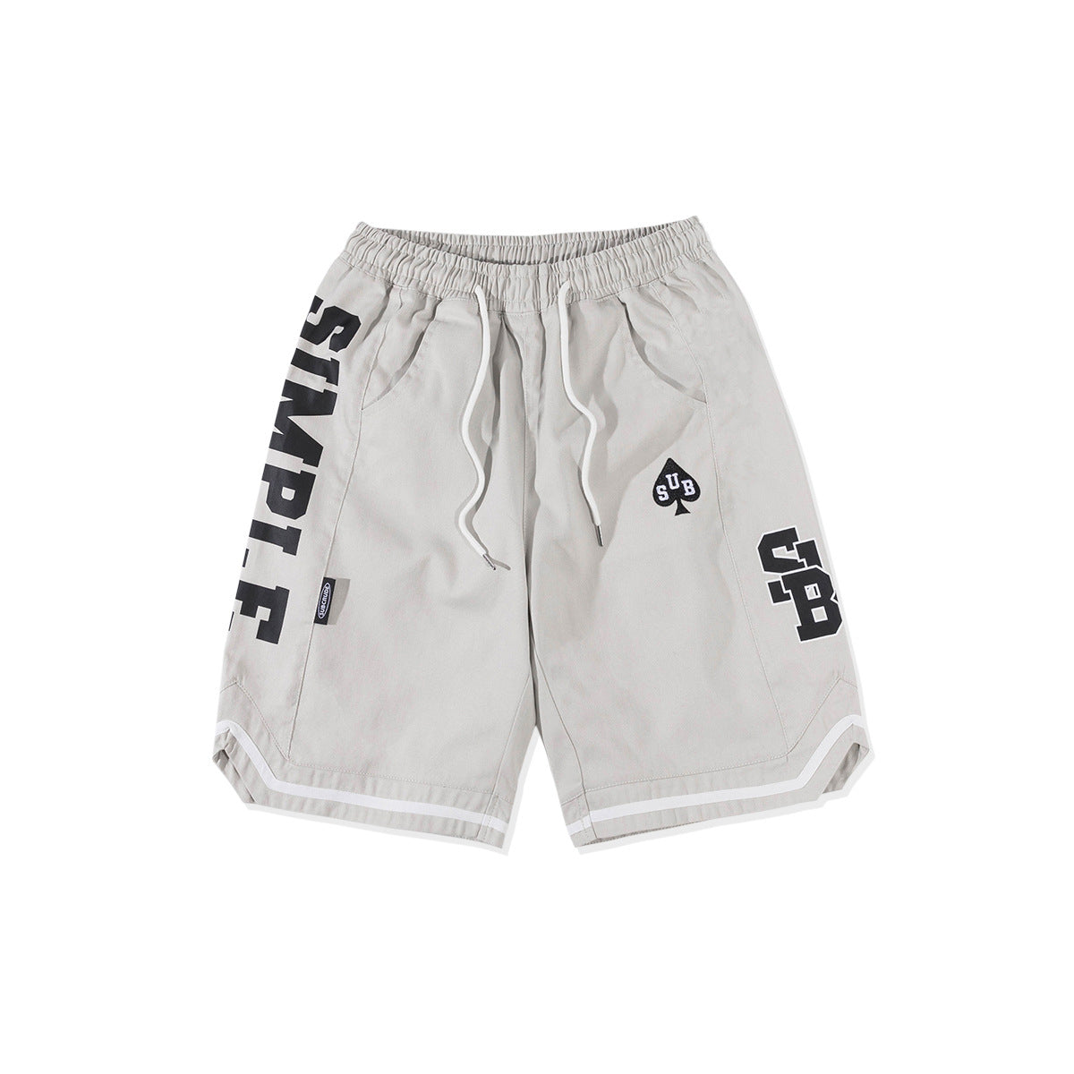 Men's Big & Tall Letter Print Track Shorts Athletic Street Style