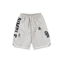 Men's Big & Tall Letter Print Track Shorts Athletic Street Style
