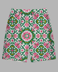 Big Men's Retro Fashion Regular Floral All Over Printed Casual Shorts