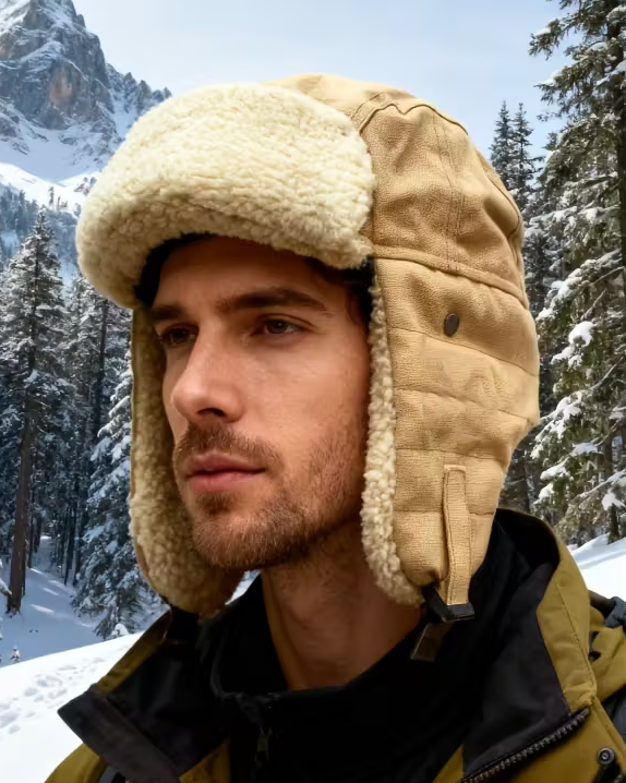 Men'S Thermal Winter Hat with Ear Flaps
