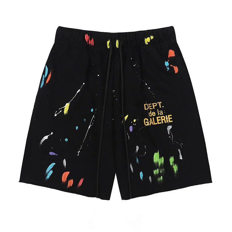 Big Build Men Splash Ink Style Workout Sports Shorts
