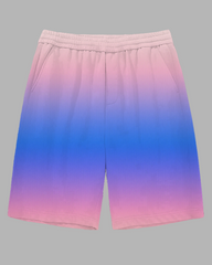 Men's Elegant Purple Theme Gradient Effect Daily Casual Big and Tall Shorts