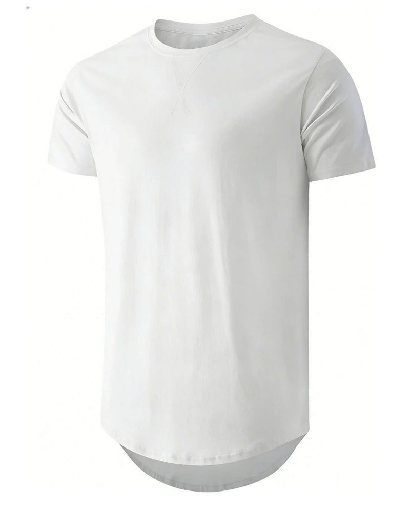 S-4XL Men's Three-Piece Hip-Hop Style Long Pullover T-Shirt