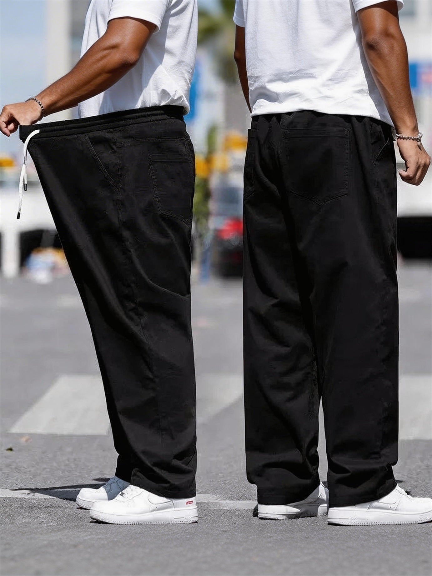 XL-8XL Plus Fat Loose Straight Pants