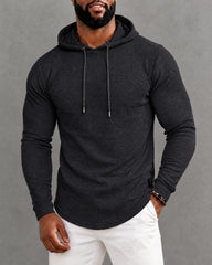 Big & Tall Men's Slim Fit Long Sleeve Hooded T Shirt