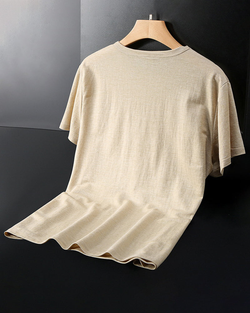 L-10XL Plus Fertilizer Increase Cotton And Linen T-shirt