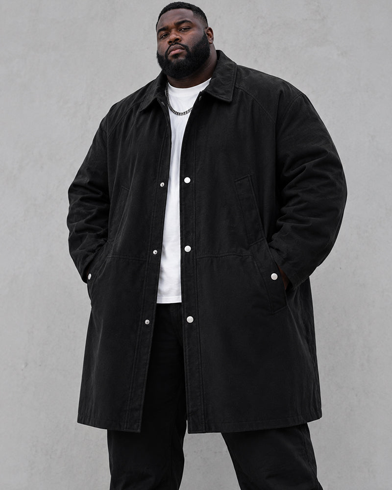 L-9XL Plus Size American Casual Coat Mid-length Coat