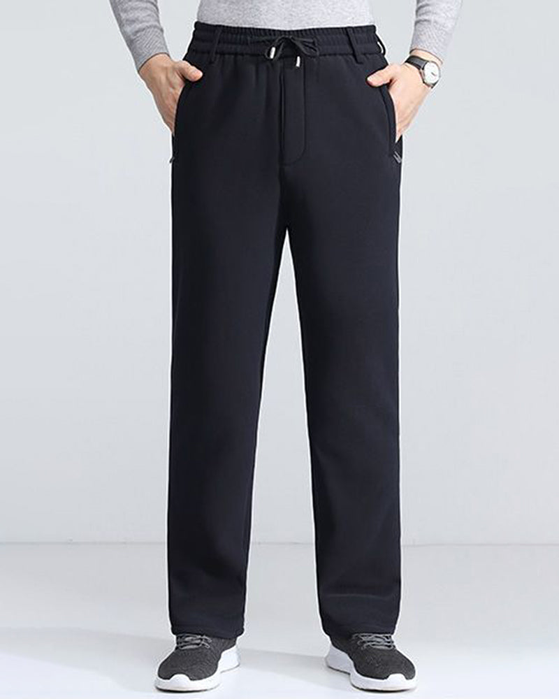 Big & Tall Men's Lambskin Elastic Waist Padded Warm Pants XL-6XL