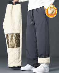 Big & Tall Men's Graphene Knee Pads Thickened Windproof Warm Pants M-5XL