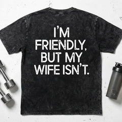 A washed black statement tee made for men