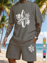 ALOHA Surfboard Tropical Plant Print Texture Large Size Vacation Set