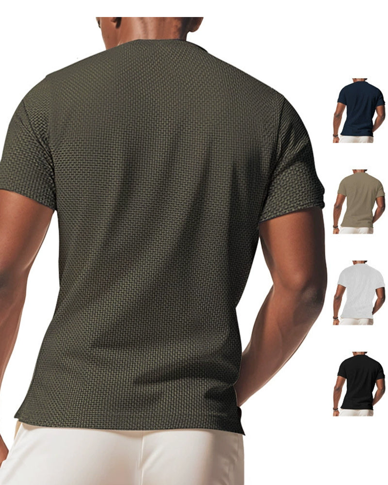 S-3XL Men's Breathable Slim Short-Sleeved T-Shirt Running