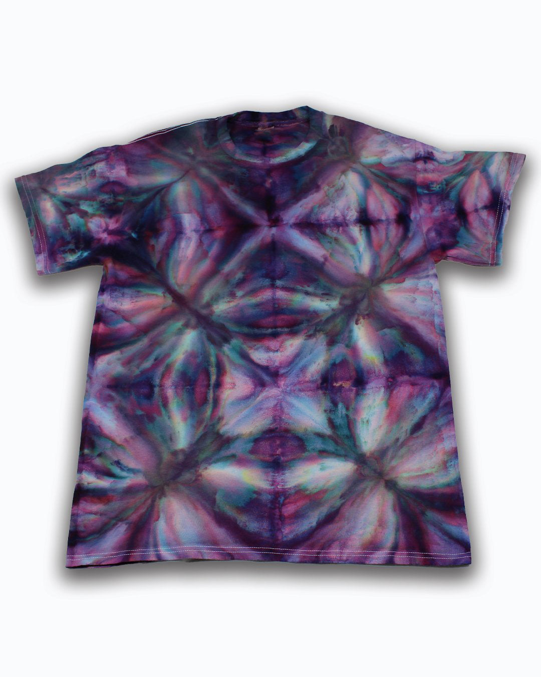 Men's Plus Size Tie-dye Round Neck T-shirt Shorts Suit