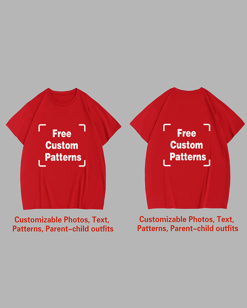 Customized Big and Tall T-shirt (You Can Upload Pictures, Text, Logo, Etc. To Customize Your Interesting T-shirt)