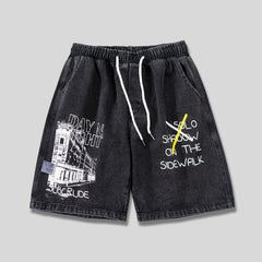 Plus Size Athletic Street Style Shorts