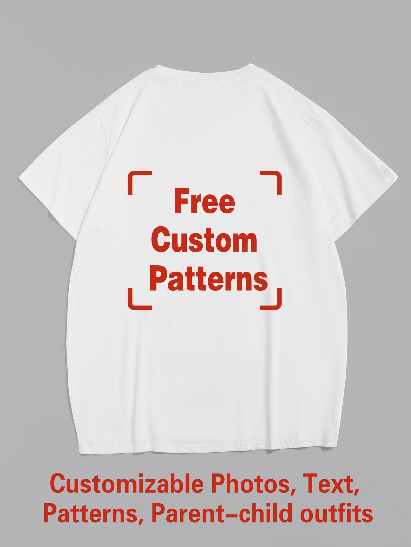Customized Big and Tall T-shirt (You Can Upload Pictures, Text, Logo, Etc. To Customize Your Interesting T-shirt)