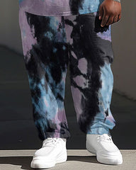 Street Casual Tie-Dye Skull Print Large Men's Suit