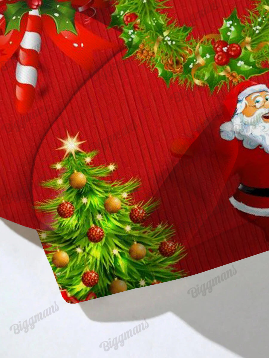 Big Men's Christmas Decor Print Hoodie Sweatpants Set of Two