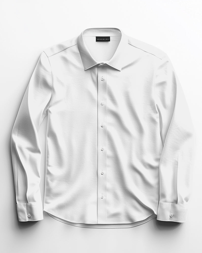 Men's Classic Casual Plus Size Solid Color Long Sleeve Lapel Shirt