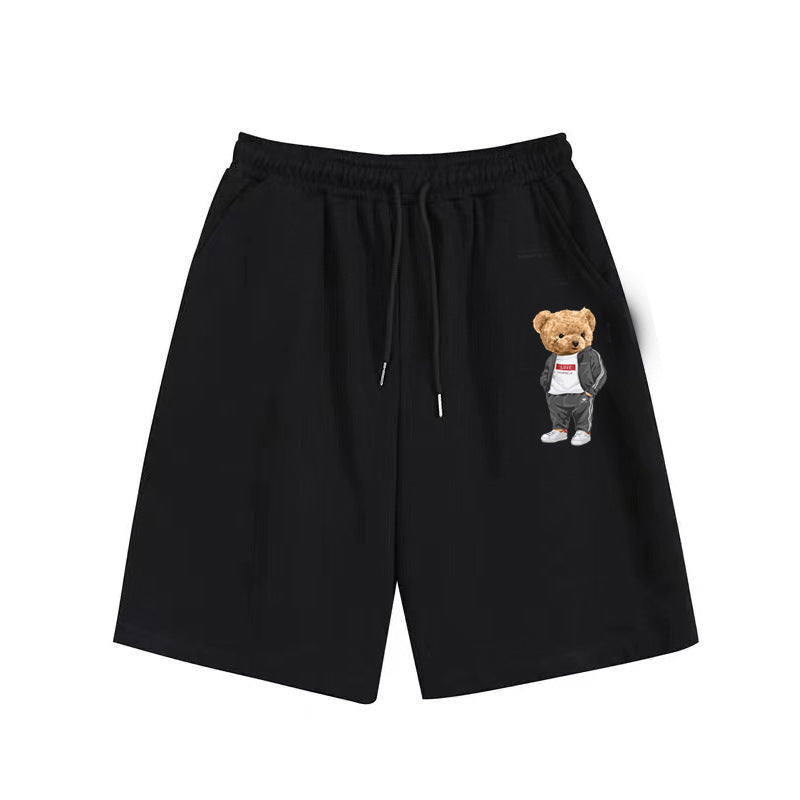 Big & Tall Men’s Bear Printed Sports Street Style Shorts