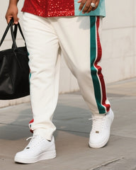 Big Boy Street Fashion High-grade Simple Color-block Design Short-sleeved Trousers Suit