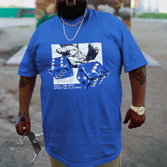 Plus Size Blue Roll The Dice Effectus T-Shirt