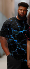 Couple Plus Size Thunder Graphic Round Neck Short Sleeve T-Shirt