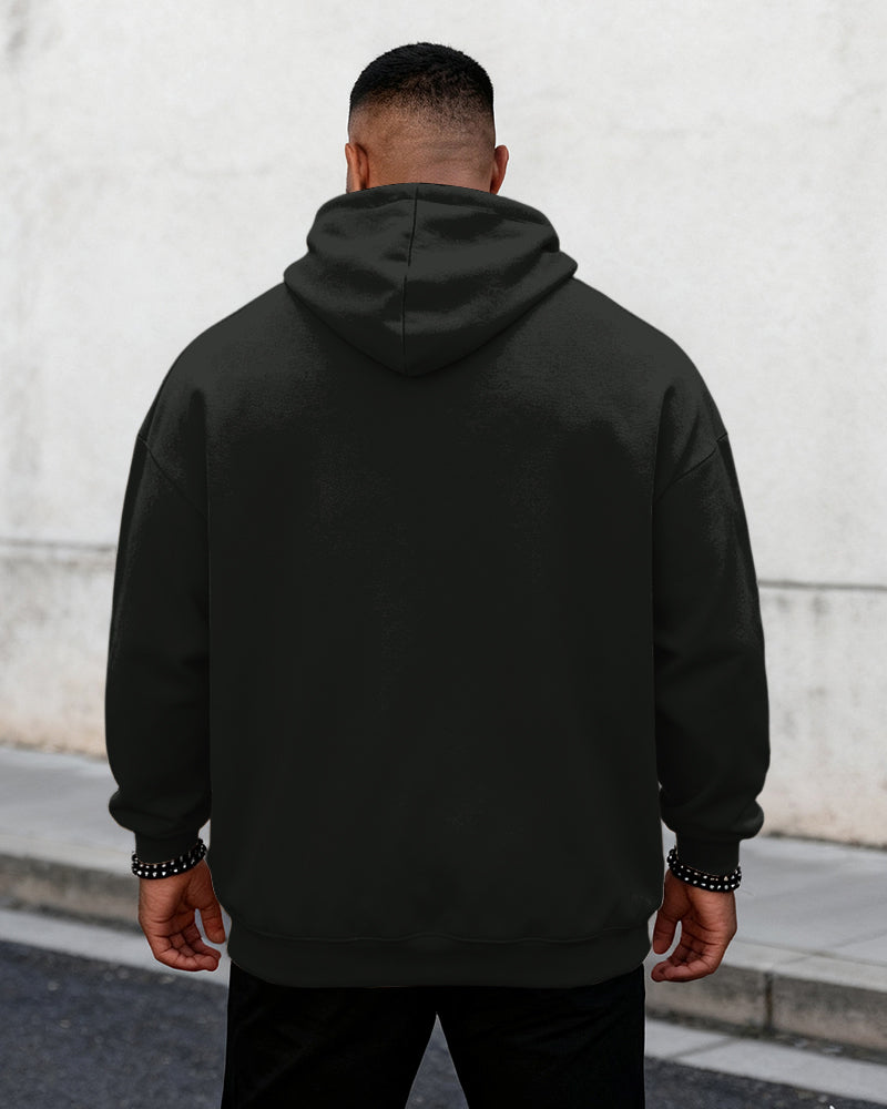 Big & Tall Men's "DON'T QUIT" Inspirational Print Hoodie