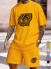 SIX SEVEN Digital Geometric Print Texture Pattern Plus Size Set