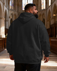 Big & Tall Men's JOHN 14:6 Scripture Letter Print Hoodie
