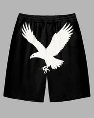 Big Men's Daily Casual Simple White Eagle Printed Shorts