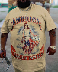 Plus Size Men's American Baking Powder T-Shirt