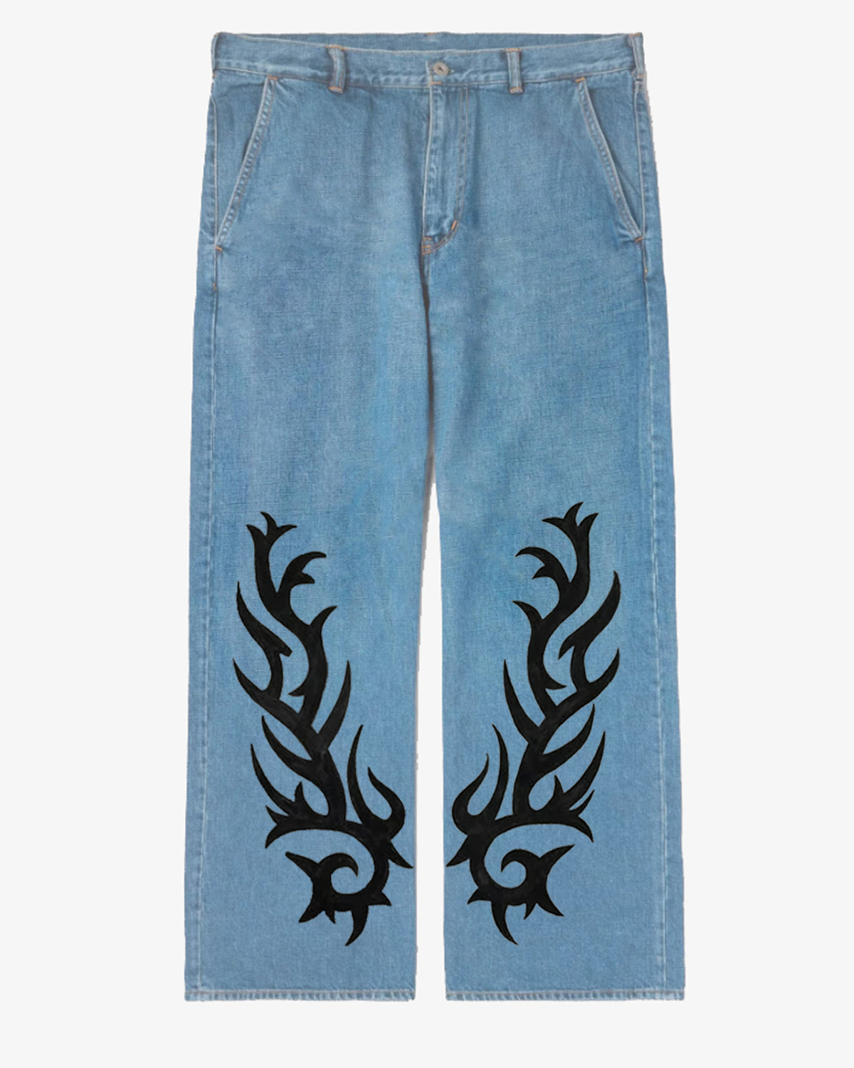 Plus Size Boys 2025 Fashion Street Print Jeans