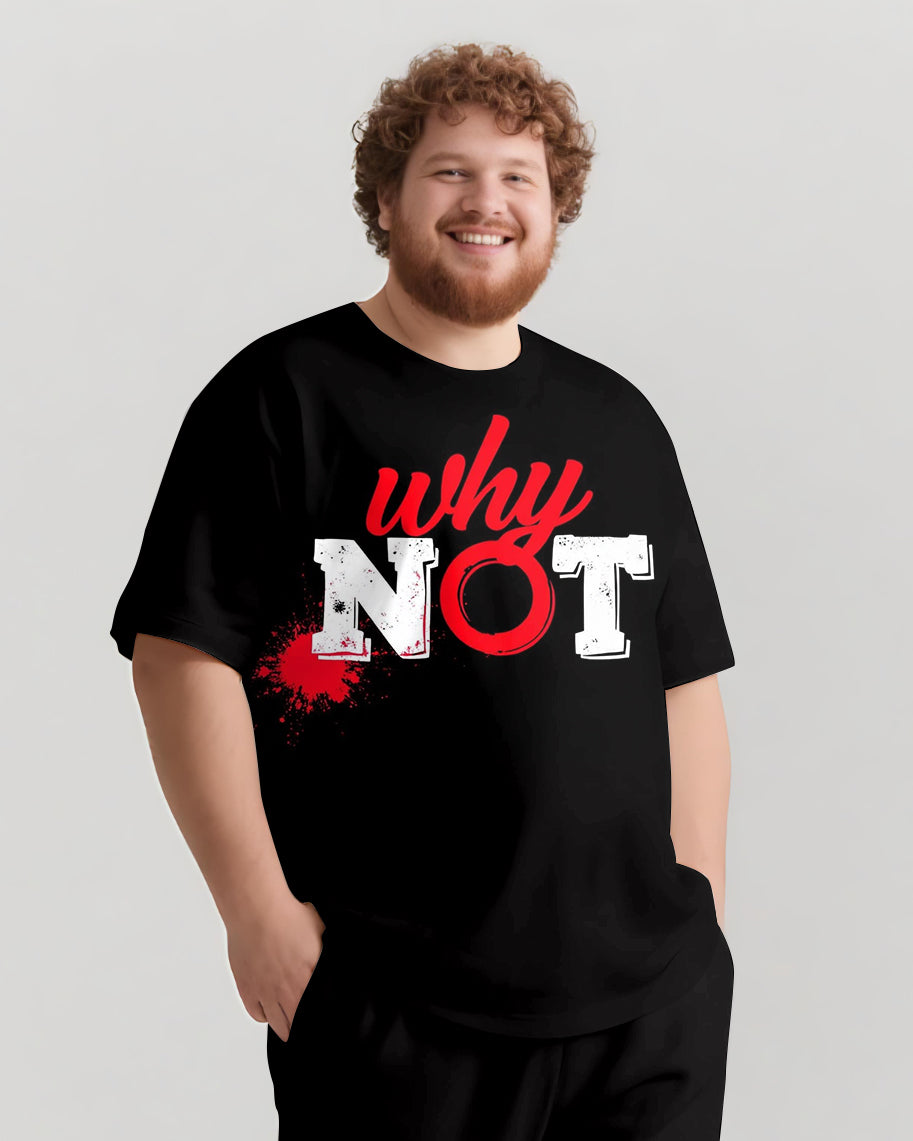 WHY NOT Slogan T-shirt & Shorts Set