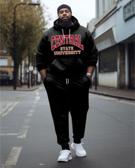 Men's Big & Tall Central State University Style Hoodie and Sweatpants Two Piece Set