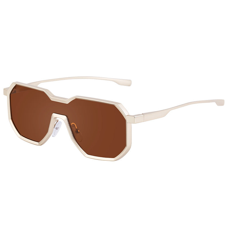 Irregular Steampunk Sunglasses Metallic Sunglasses