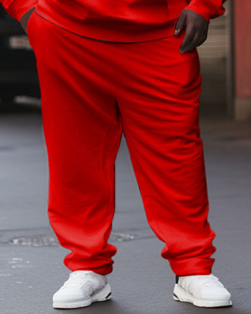 Big & Tall Men's 2 Piece Tracksuit Casual Hoodie and Sweatpants Set