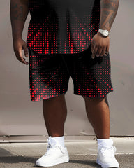 Street Hip Hop Geometric Linear Dot Print Large Men's Suit