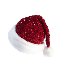 Sparkling Christmas Ball Hat With Fuzzy Pom Pom