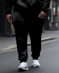 Men's Plus Size Morgan State University Style Hoodie and Sweatpants Two Piece Set