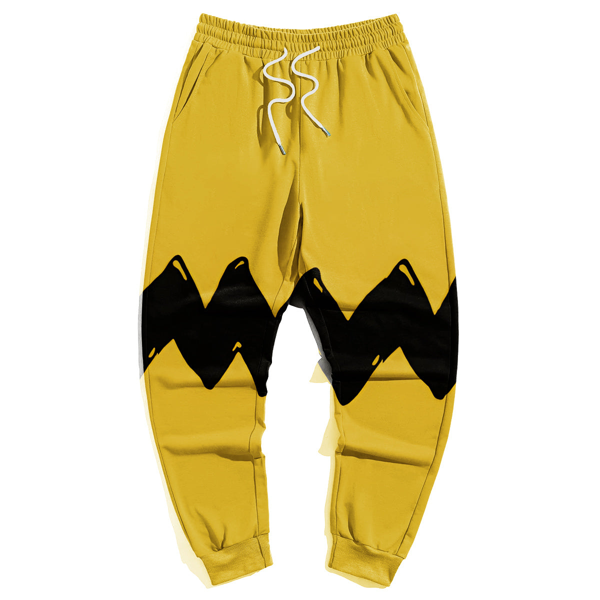 Yellow Men's Big & Tall Sport Graffiti Trousers | Biggmans