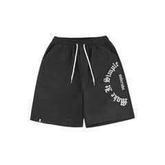 Big & Tall Athletic Street Style Letter Print Shorts
