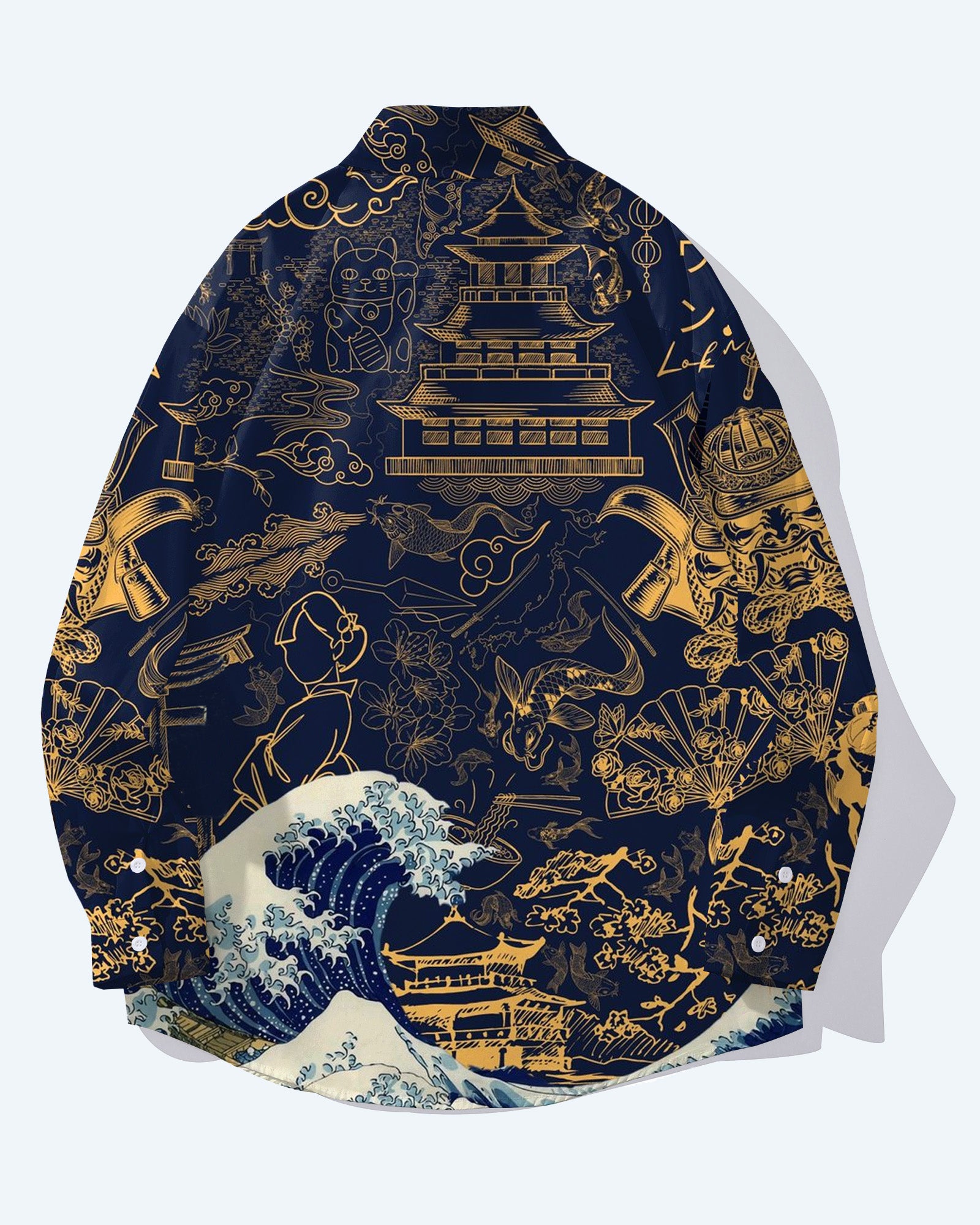Palace & Waves Men's Plus Size Cotton Blended Long Sleeve Laps Shirt