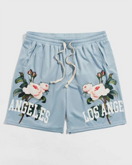 Men's Plus Size Sport Street Flower Shorts