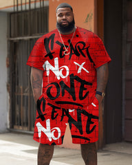 Street Hip Hop Alphabet Print Large Men's Set