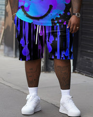 Phantom Smiley Print Big & Tall Men's T-shirts Set